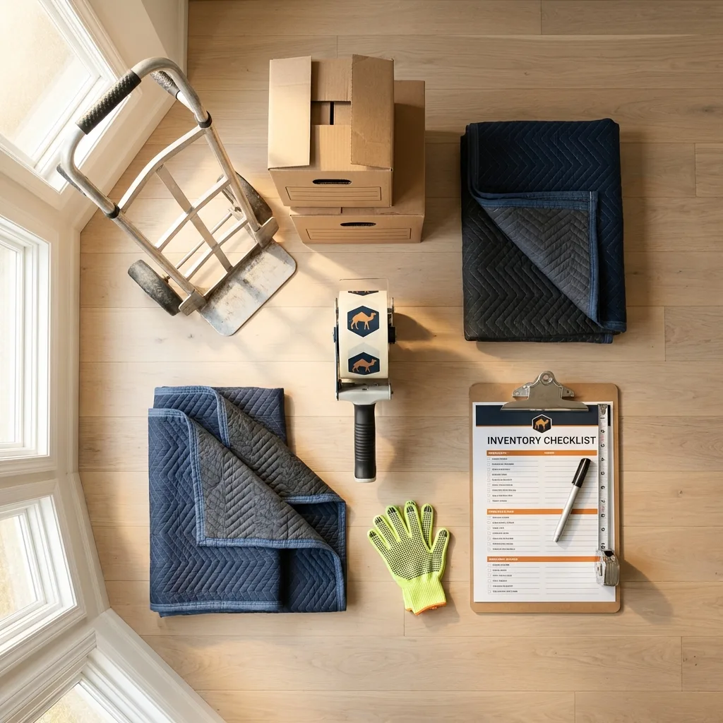 Professional moving supplies and packing materials layout for Eagle Grove residential relocations
